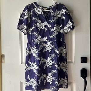 Loft Floral Embroidered Dress